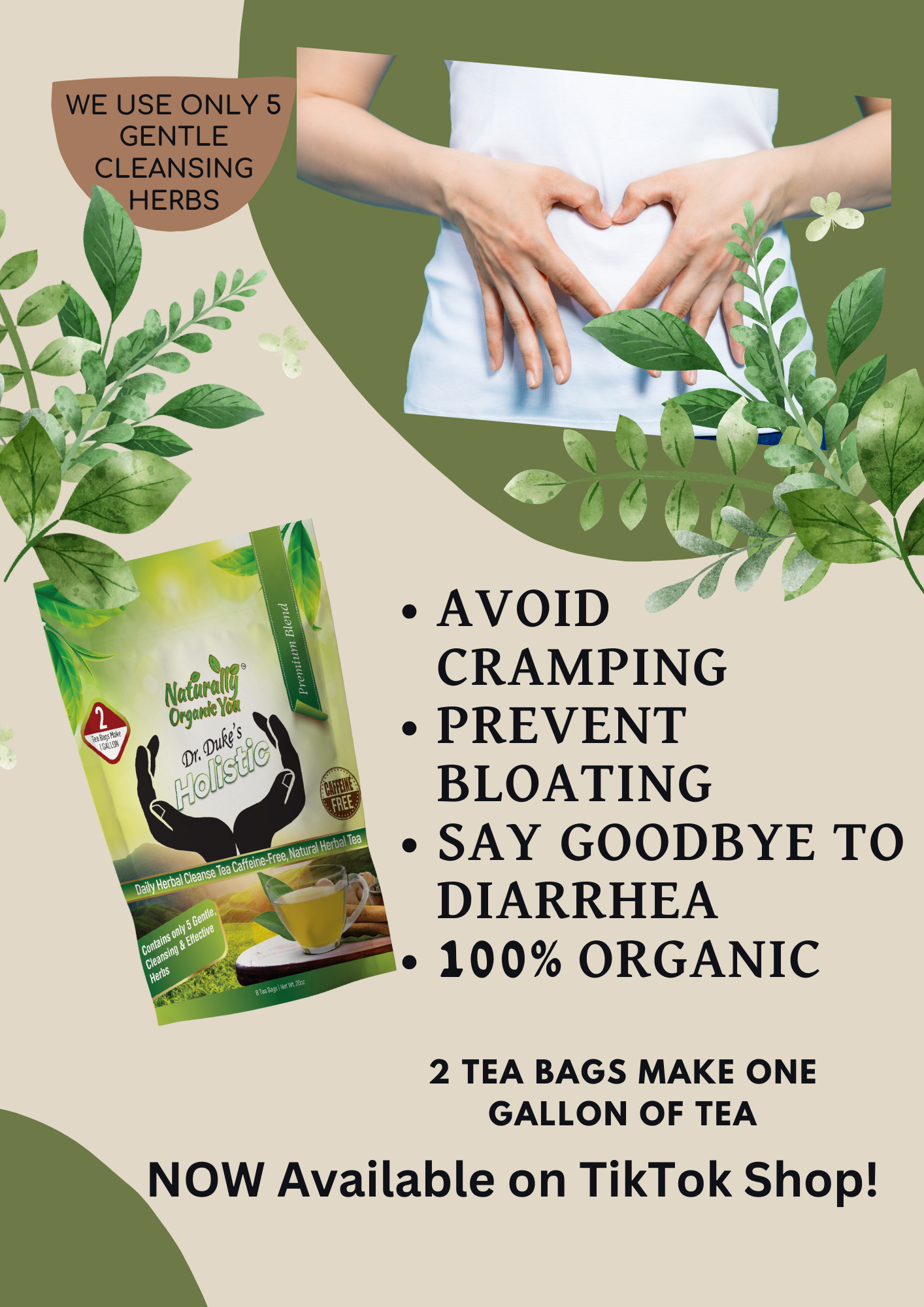 DR DUKES HOLISTIC HERBAL CLEANSE TEA (Makes 4 Gallons)